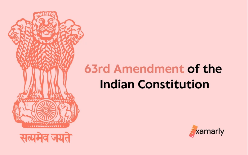 63rd amendment of the indian constitution