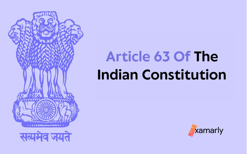 article 63 of indian constitution