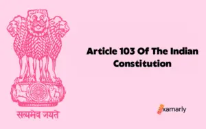 article 103 of the indian constitution