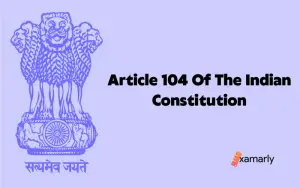 Article 104 Of The Indian Constitution