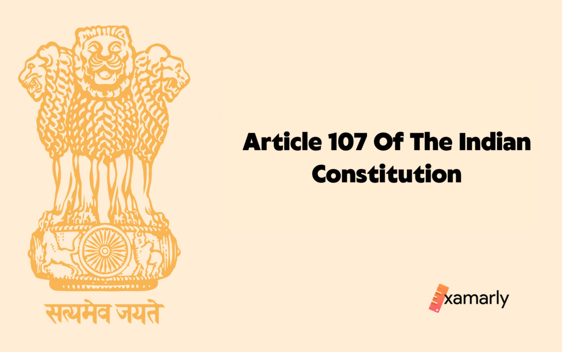 Article 107 Of The Indian Constitution
