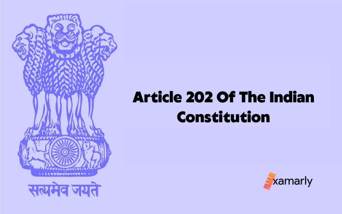 Article 202 Of The Indian Constitution