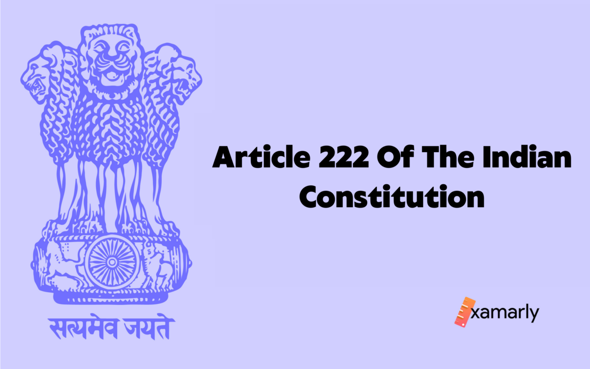 article 222 of the indian constitution
