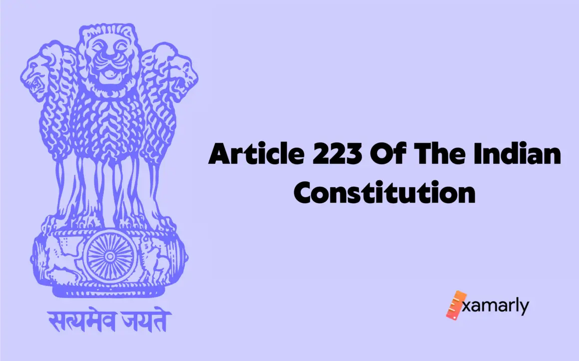 article 223 of the indian constitution