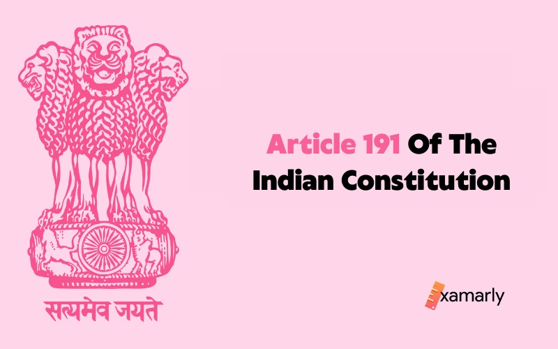 article 191 of the indian constitution