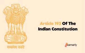 article 193 of the indian constitution