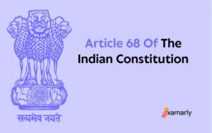 article 68 of indian constitution