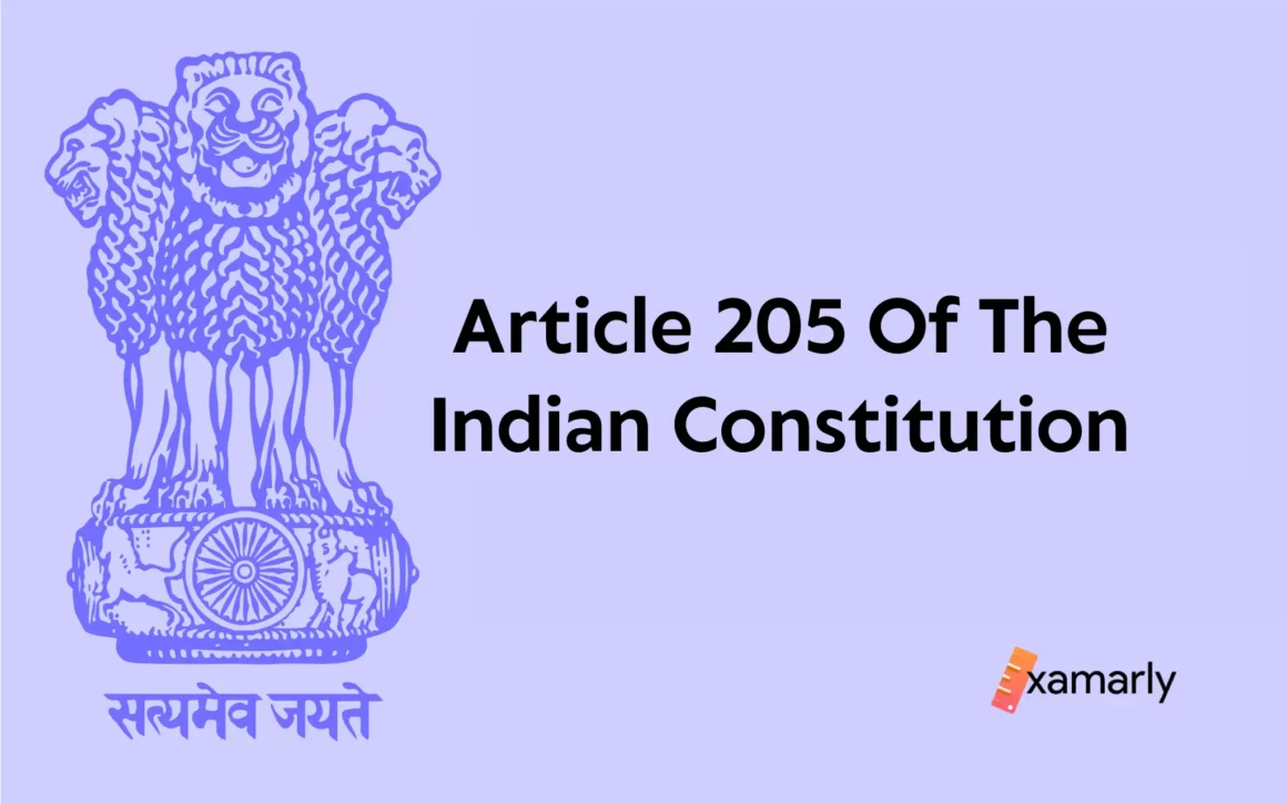 Article 205 Of The Indian Constitution