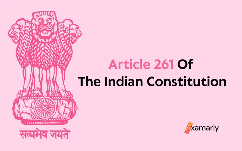article 261 of the indian constitution