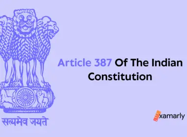 Article 387 Of The Indian Constitution