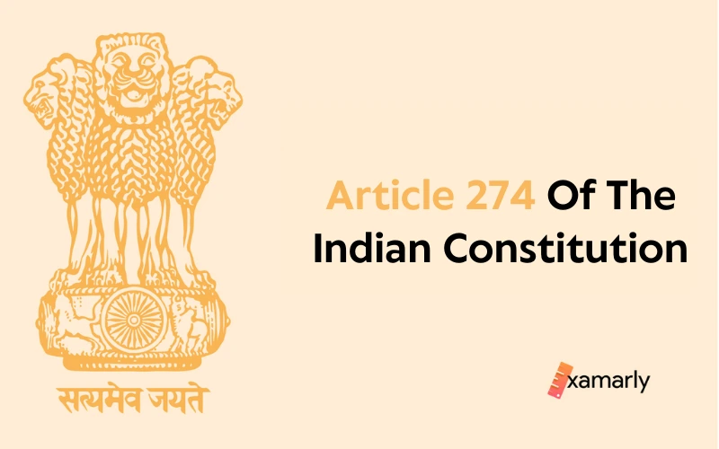 article 274 of the indian constitution