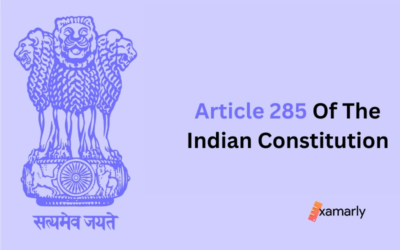 article 285 of the indian constitution