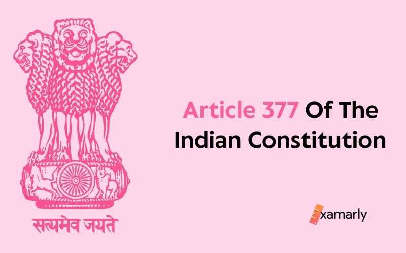 article 377 of the indian constitution
