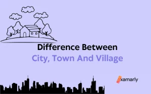 difference between city town and village